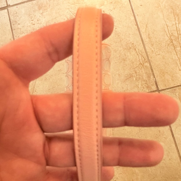 Coach Mini Barrel Bag Peach Cream Signature Shoulder Bag - Picture 9 of 12